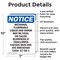 Signmission Methanol Flammable Liquid And OSHA Notice Sign, Aluminum, 7in W x 10in L, 2PK OS-2PACK-NS-A-710-V-14205 - alternate 6